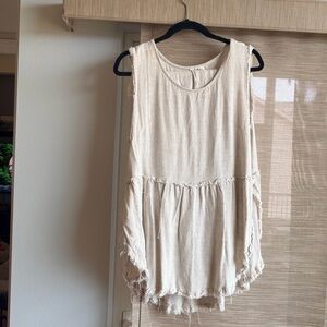 Sleeveless Beige Top